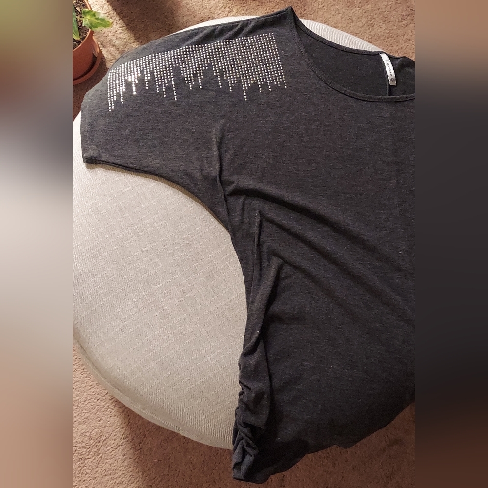 Espresso Women's Beaded Party Shirt